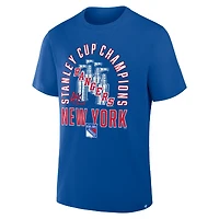 Men's Fanatics Blue New York Rangers 4x Stanley Cup Champions T-Shirt