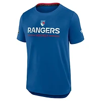 T-shirt technique authentique Pro Rink Centennial des Rangers de New York pour homme, bleu fanatiques