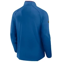 Men's Fanatics Blue New York Rangers Authentic Pro Rink Training Centennial Raglan Quarter-Zip Pullover