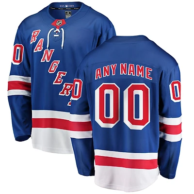 Fanatiques pour hommes de marque New York Rangers Breakaway bleu - maillot personnalisé