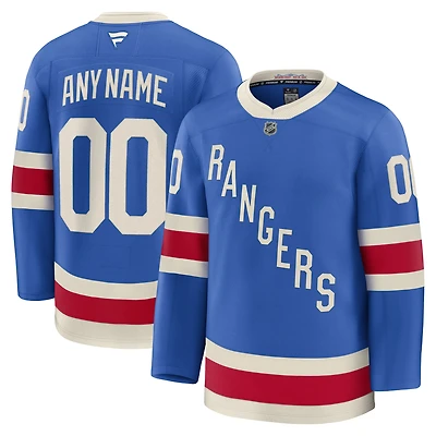 Men's Fanatics  Blue New York Rangers Centennial Premium Custom Jersey