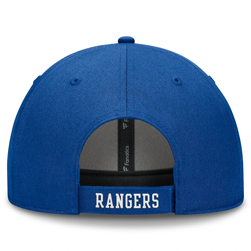 Casquette ajustable Fanatics Blue New York Rangers Core pour homme