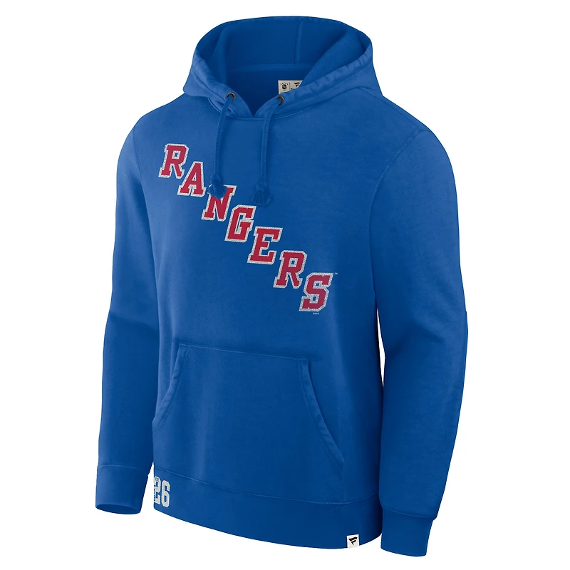 Sweat à capuche Fanatics Blue New York Rangers Decades Collection Tradition pour homme