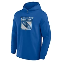T-shirt à capuche manches longues bleu New York Rangers Elements Blaze Tri-Blend pour hommes Fanatics