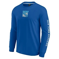 T-shirt à manches longues bleu fanatiques pour hommes New York Rangers Elements Strive