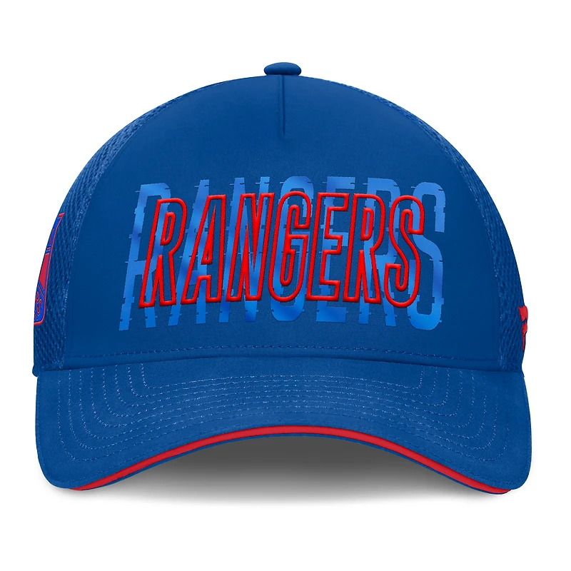 Casquette Fanatics bleue pour homme New York Rangers Fundamental Flex