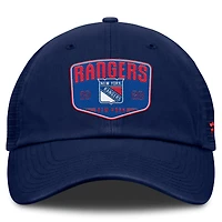 Men's Fanatics Blue New York Rangers Fundamental One-Time Trucker Adjustable Hat
