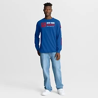 Men's Fanatics Blue New York Rangers Goal Crease Legacy Long Sleeve T-Shirt