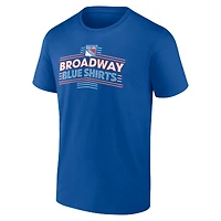 T-shirt de domaine local Fanatics bleu New York Rangers pour hommes
