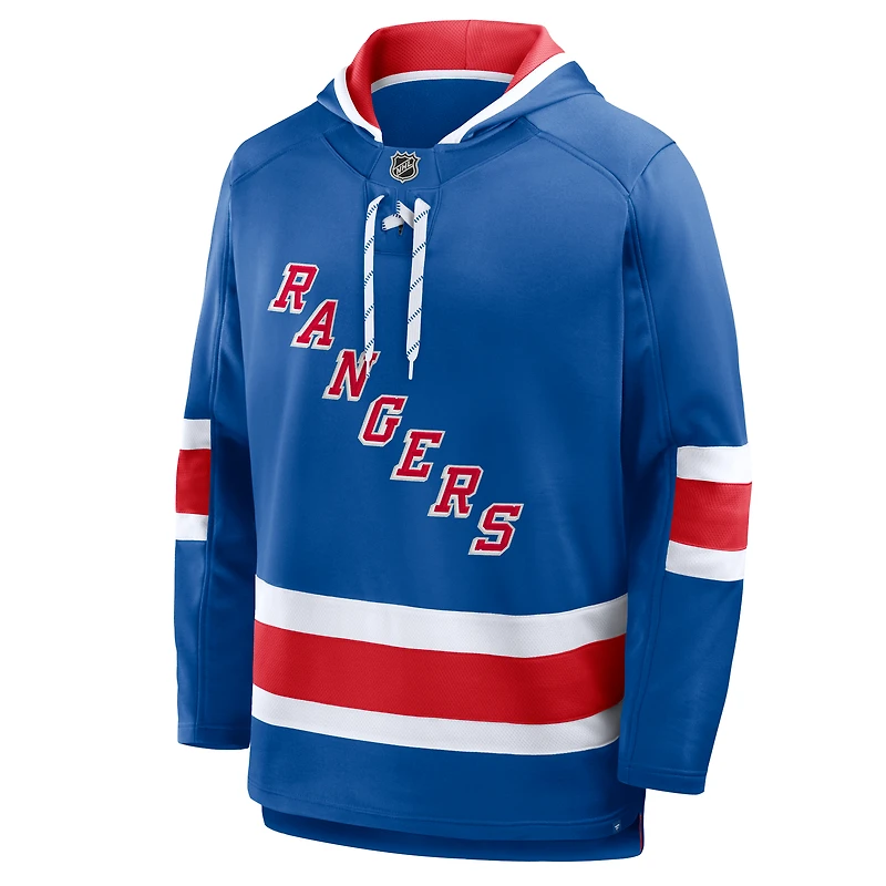 Sweat à capuche polaire bleu Fanatics New York Rangers Prime Time pour homme