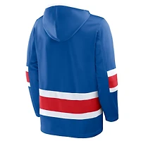 Sweat à capuche polaire bleu Fanatics New York Rangers Prime Time pour homme