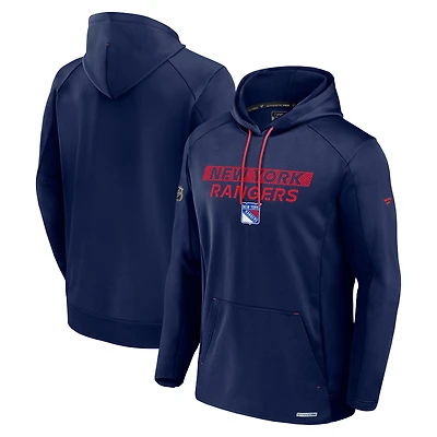 Sweat à capuche en polaire bleu Fanatics New York Rangers Pro Rink pour homme