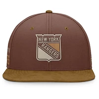 Men's Fanatics Brown New York Rangers Fall Leaves Acreage Snapback Hat