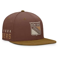 Men's Fanatics Brown New York Rangers Fall Leaves Acreage Snapback Hat