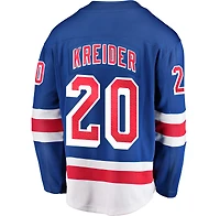 Fanatics pour hommes Chris Kreider bleu New York Rangers Home Breakaway Player - Maillot