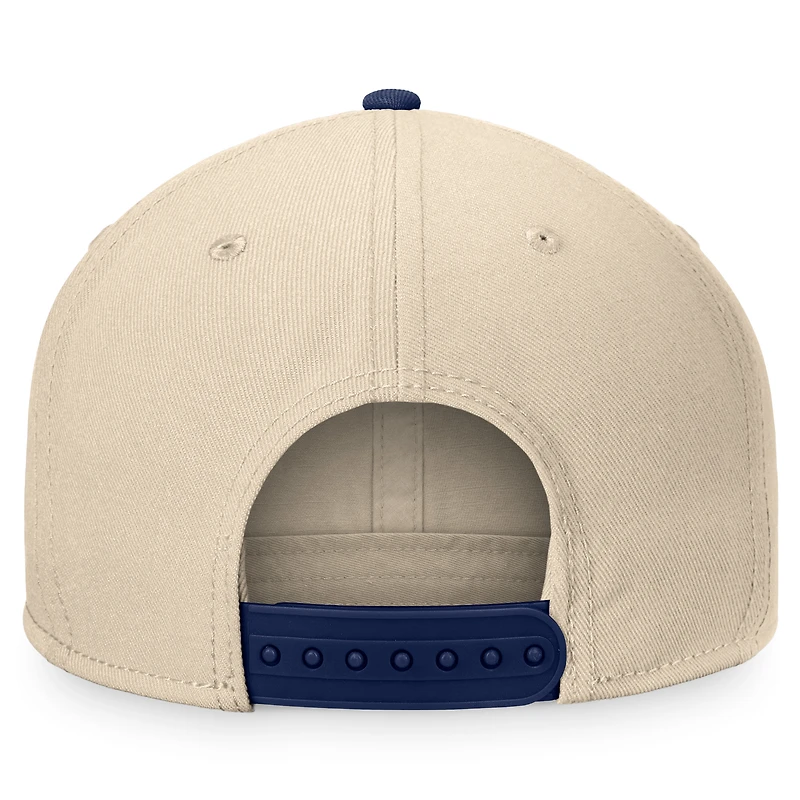 Men's Fanatics Cream/Navy New York Rangers Goalaso Snapback Hat