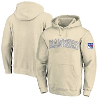 Sweat à capuche Fanatics Cream New York Rangers pour homme, grandes tailles.
