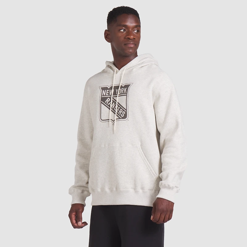 Sweat à capuche enfiler Fanatics Cream New York Rangers fabriqué au Canada pour hommes