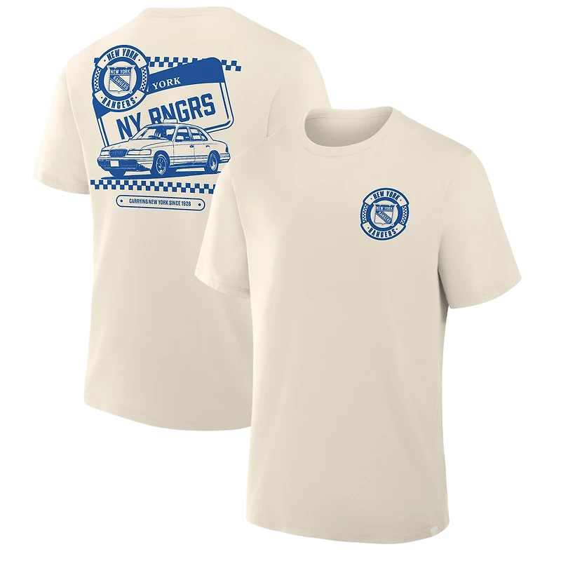 T-shirt Fanatics Cream pour homme, motif Team Culture des Rangers de New York