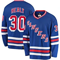 Maillot de joueur retraité Premier Breakaway des New York Rangers Fanatics Glenn Healy bleu pour hommes
