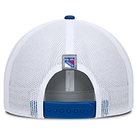 Men's Fanatics Gray/Blue New York Rangers Fundamental Adapt Trucker Adjustable Hat