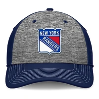 Casquette Fanatics pour homme gris/bleu marine New York Rangers Fundamental Top Shelf 2-Tone Flex