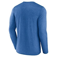 T-shirt à manches longues de transition Fanatics Heather Blue pour hommes des Rangers New York