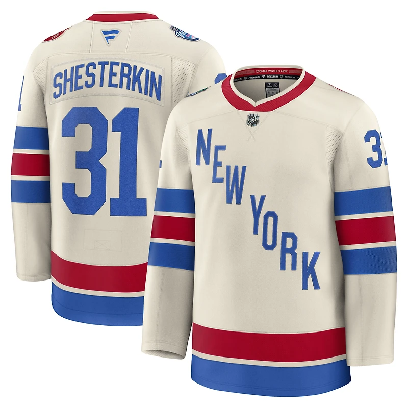 Maillot premium Fanatics Igor Shesterkin beige des Rangers de New York pour le Classique hivernal la LNH 2026