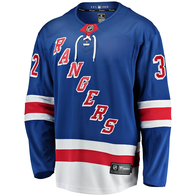 Maillot Fanatics Jonathan Quick pour hommes, bleu, New York Rangers Home Breakaway