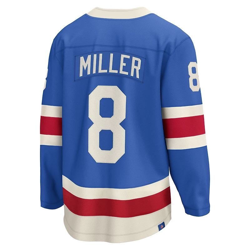 Maillot bleu J.T. Miller des Rangers de New York pour hommes Fanatics Centennial Breakaway
