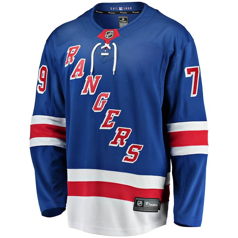 Men's Fanatics K'Andre Miller Blue New York Rangers Home Breakaway Replica Jersey