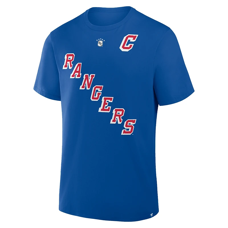 Men's Fanatics Mark Messier Blue New York Rangers Retired Player Nickname T-Shirt