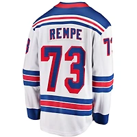 Fanatics pour hommes Matt Rempe blanc New York Rangers Away Premier Breakaway Player - Maillot