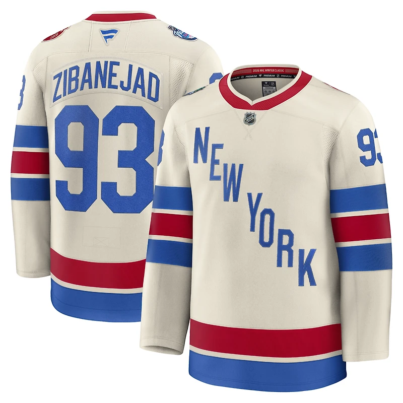 Men's Fanatics Mika Zibanejad Beige New York Rangers 2026 NHL Winter Classic Premium Jersey