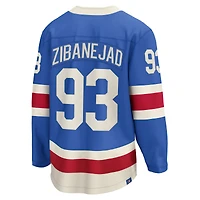 Men's Fanatics Mika Zibanejad Blue New York Rangers Centennial Breakaway Jersey