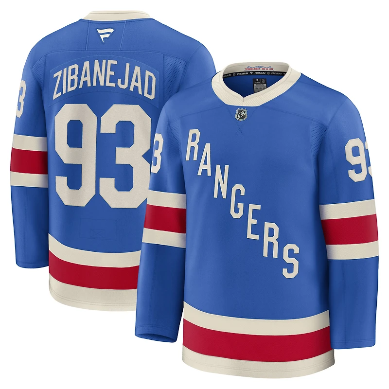 Men's Fanatics Mika Zibanejad Blue New York Rangers Centennial Premium Jersey