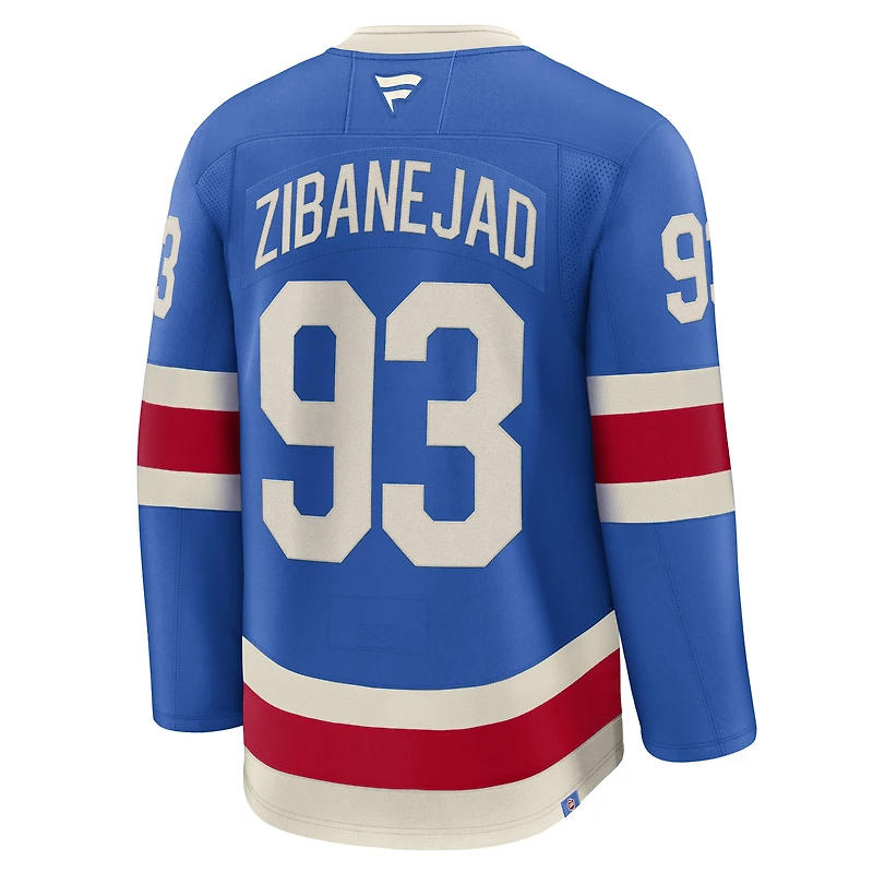 Men's Fanatics Mika Zibanejad Blue New York Rangers Centennial Premium Jersey