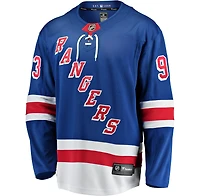 Maillot domicile bleu des Rangers de New York pour homme Mika Zibanejad (Fanatics)