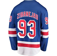 Men's Fanatics Mika Zibanejad Blue New York Rangers Home Breakaway Player Jersey