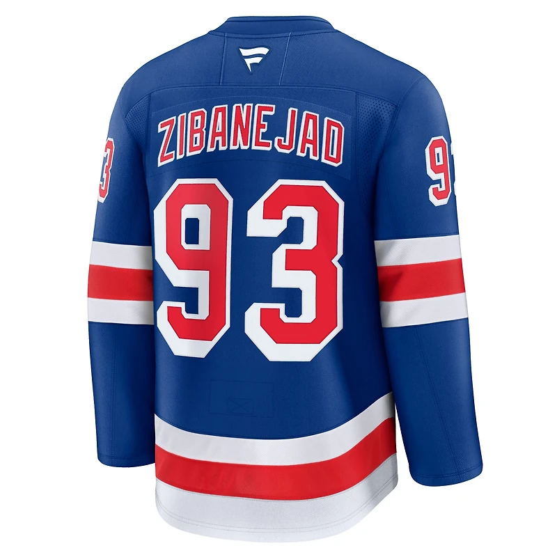 Men's Fanatics Mika Zibanejad White New York Rangers Away Premium Jersey