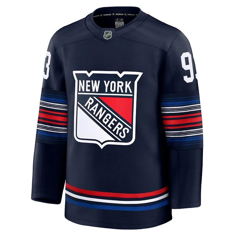 Maillot Fanatics pour homme Mika Zibanejad bleu marine New York Rangers Alternate Premium