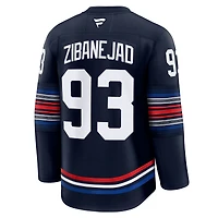 Maillot Fanatics pour homme Mika Zibanejad bleu marine New York Rangers Alternate Premium