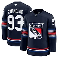 Maillot Fanatics pour homme Mika Zibanejad bleu marine New York Rangers Alternate Premium