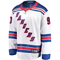 Fanatics pour hommes Mika Zibanejad Blanc New York Rangers Away Premier Breakaway Player Maillot