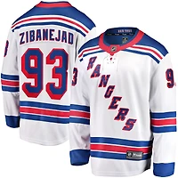 Fanatics pour hommes Mika Zibanejad Blanc New York Rangers Away Premier Breakaway Player Maillot