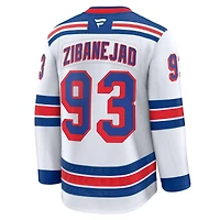 Men's Fanatics Mika Zibanejad White New York Rangers Away Premium Jersey