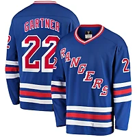 Maillot de joueur retraité Mike Gartner bleu des Rangers New York, collection Fanatics Premier Breakaway, pour homme