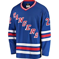 Fanatics pour hommes Mike Gartner bleu New York Rangers Premier Breakaway joueur retraité - Maillot