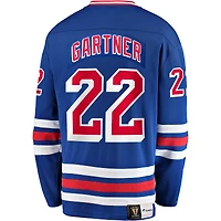 Fanatics pour hommes Mike Gartner bleu New York Rangers Premier Breakaway joueur retraité - Maillot