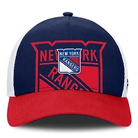 Men's Fanatics Navy/Red New York Rangers Authentic Pro A-Frame Rink Adjustable Hat